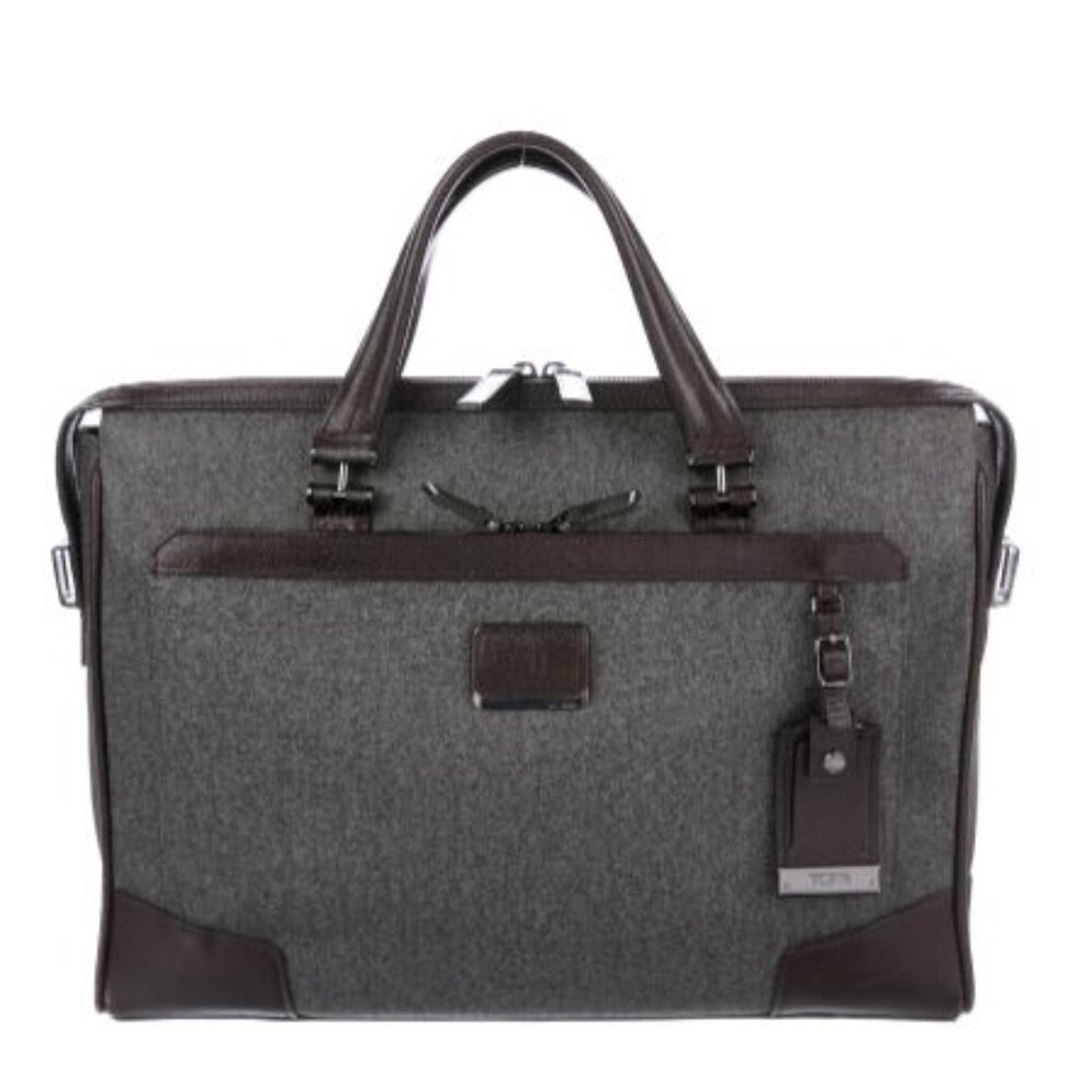 Tumi Astor Ansonia Messenger Bag/Briefcase - NEW - Dark Gray - Zip Top